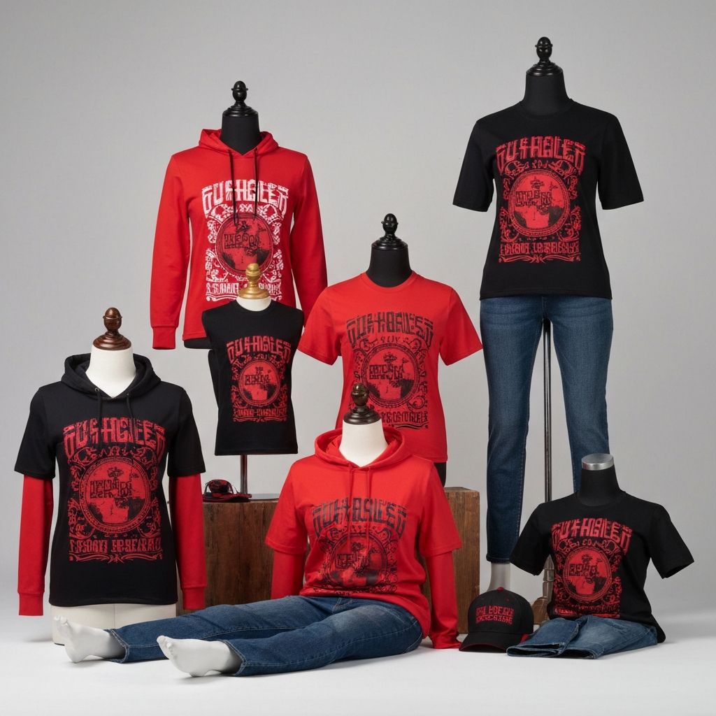 Custom printed products showcase